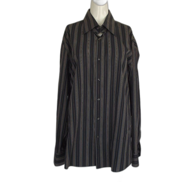 HUGO BOSS Shirt, 17/34-35, Dark Stripes, Long sleeves, Standard collar - Picture 7 of 13